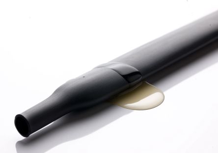 RS PRO Heat Shrink Tubing, Black 9.5mm Sleeve Dia. x 10m Length 2:1 Ratio [0]; 226-9123