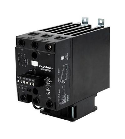 Sensata Crydom DR67 Series Solid State Relay, 60 A Load, DIN Rail Mount, 600 V ac Load [DR6760A60P]; 227-0893