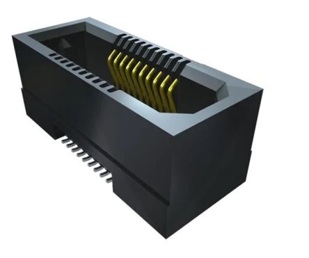 Samtec ERF5 Series Straight Surface Mount PCB Socket, 140-Contact, 2-Row, 0.5mm Pitch, Solder Termination [ERF5-070-07.0-L-DV-K-TR]; 227-1148