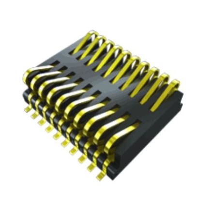 Samtec FSI Series Straight Surface Mount PCB Socket, 40-Contact, 2-Row, 1mm Pitch, Solder Termination [FSI-120-03-G-D-M-AB-K-TR]; 227-1279