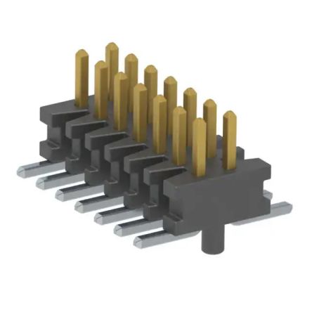 Samtec FTMH Series Vertical Surface Pin Header, 14 Contact(s), 1 mm Pitch, 2 Row(s), Unshrouded [FTMH-107-03-L-DV-TR]; 227-1283