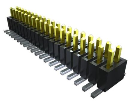 Samtec FTSH Series Vertical Through Hole PCB Header, 4 Contact(s), 1.27 mm Pitch, 2 Row(s), Unshrouded [FTSH-102-03-F-DV-TR]; 227-1297