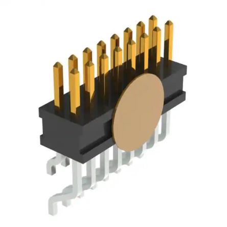 Samtec FTSH Series Vertical Through Hole PCB Header, 16 Contact(s), 1.27 mm Pitch, 2 Row(s), Unshrouded [FTSH-108-01-LM-DV-K-P-TR]; 227-1304