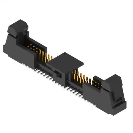 Samtec FTSH Series Horizontal Through Hole PCB Header, 50 Contact(s), 1.27 mm Pitch, 2 Row(s), Unshrouded [FTSH-125-01-L-DV-K-P-TR]; 227-1324