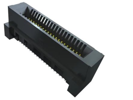 Samtec HSEC8-DV Series Vertical Female Edge Connector, Surface Mount, 74-Contacts, 0.8mm Pitch, 2-Row [HSEC8-137-01-S-DV-A-K-TR]; 227-1385