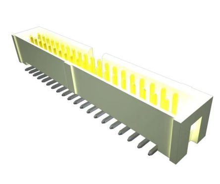 Samtec HTST Series Vertical Surface PCB Header, 10 Contact(s), 2.54 mm Pitch, 2 Row(s), Shrouded [HTST-105-01-SM-DV-P-TR]; 227-1395