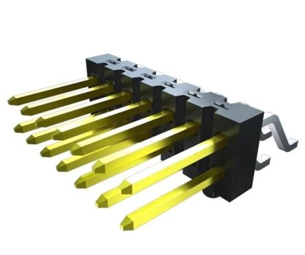 Samtec TSM Series Horizontal Surface Pin Header, 5 Contact(s), 2.54 mm Pitch, 2 Row(s), Unshrouded [TSM-105-01-L-SH-A-K-TR]; 227-2004