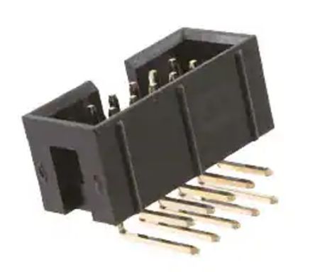 RS PRO BHR Series Right Angle Surface PCB Header, 10 Contact(s), 2.54 mm Pitch, 2 Row(s), Shrouded [0]; 227-2177