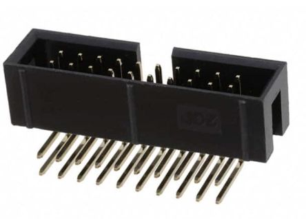 RS PRO BHR Series Right Angle Surface PCB Header, 20 Contact(s), 2.54 mm Pitch, 2 Row(s), Shrouded [0]; 227-2185