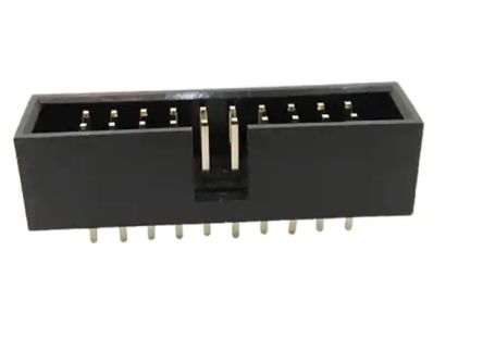RS PRO BHR Series Vertical Surface PCB Header, 20 Contact(s), 2.54 mm Pitch, 2 Row(s), Shrouded [0]; 227-2186