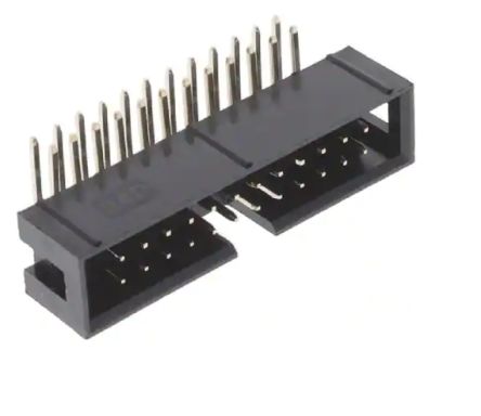 RS PRO BHR Series Right Angle Surface PCB Header, 24 Contact(s), 2.54 mm Pitch, 2 Row(s), Shrouded [0]; 227-2187