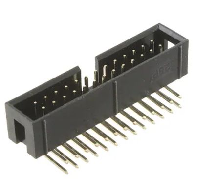 RS PRO BHR Series Right Angle Surface PCB Header, 26 Contact(s), 2.54 mm Pitch, 2 Row(s), Shrouded [0]; 227-2189