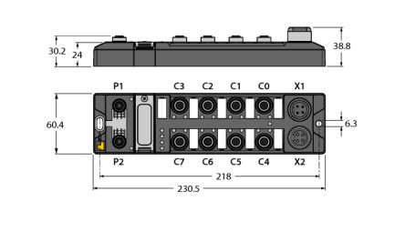 Turck TBEN-L4 Series I/O module [TBEN-L4-8DIP-8DOP]; 227-4692