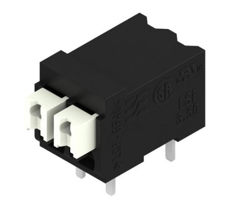 Weidmuller LSF Series PCB Terminal Block, 2-Contact, 3.5mm Pitch, Through Hole Mount, 1-Row, Through Hole Termination [1824420000]; 227-8291