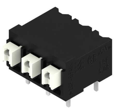 Weidmuller LSF Series PCB Terminal Block, 3-Contact, 5.08mm Pitch, Surface Mount, 1-Row, Through Hole Termination [1824820000]; 227-8333