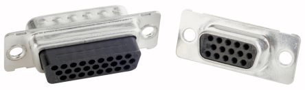CONEC 62 Way Through Hole D-sub Connector Plug, with Mounting Hole [163X10199X]; 228-1024