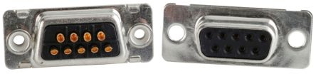CONEC 9 Way Through Hole D-sub Connector Socket, with 4-40 UNC [164A10219X]; 228-1034