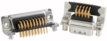 CONEC 78 Way Right Angle PCB D-sub Connector Socket, 2.41mm Pitch, with 4-40 UNC [164A18629X]; 228-1053