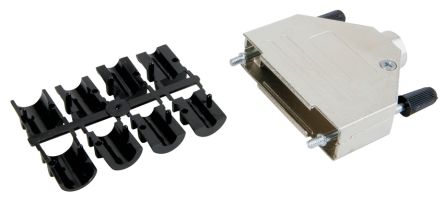 CONEC 165X Series Zinc Alloy D Sub Backshell, 9 Way, Strain Relief [165X02609XE]; 228-1078