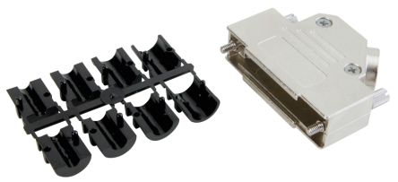 CONEC 165X Series Zinc Alloy Side Entry D Sub Backshell, 15 Way, Strain Relief [165X02699XE]; 228-1084