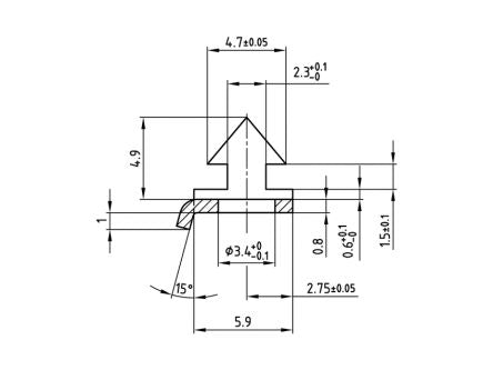 CONEC Backshell Lock For Use With D-Sub Connector [165X10119X]; 228-1089