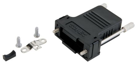 CONEC 165X Series Plastic D Sub Backshell, 9 Way, Strain Relief [165X13469X]; 228-1114