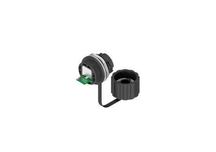 CONEC 17 Series Single-Port RJ45 Potted Receptacle & Cover Kit, Cat5e, Shielded [17-10039]; 228-1154