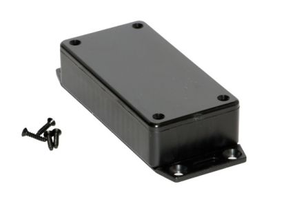 Hammond 1591 Series ABS General Purpose Enclosure, IP54, Flanged, 99 x 20 x 51mm [1591AF2SBK]; 228-7263