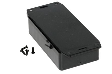Hammond 1591 Series ABS General Purpose Enclosure, IP54, Flanged, 112 x 28 x 61mm [1591BF2BK]; 228-7266