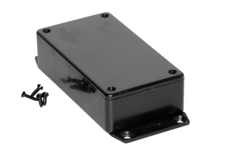 Hammond 1591 Series ABS General Purpose Enclosure, IP54, Flanged, 112 x 28 x 61mm [1591BF2SBK]; 228-7268