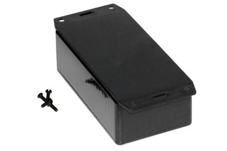 Hammond 1591 Series ABS General Purpose Enclosure, IP54, Flanged, 119 x 36 x 66mm [1591CF2BK]; 228-7269
