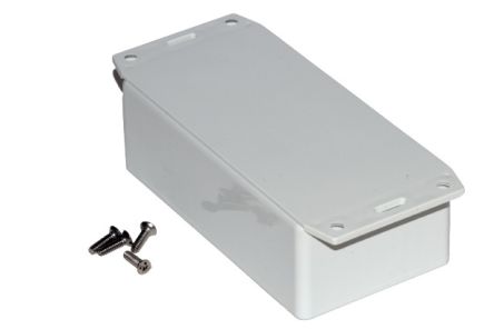 Hammond 1591 Series ABS General Purpose Enclosure, IP54, Flanged, 119 x 36 x 66mm [1591CF2GY]; 228-7270