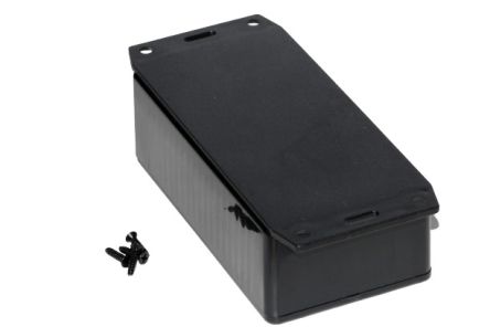 Hammond 1591 Series ABS General Purpose Enclosure, IP54, Flanged, 119 x 36 x 66mm [1591CF2SBK]; 228-7272