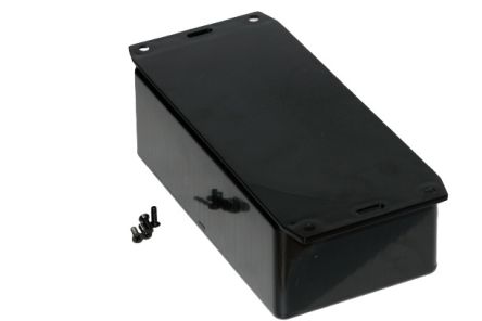 Hammond 1591 Series ABS General Purpose Enclosure, IP54, Flanged, 150 x 46 x 81mm [1591DF2BK]; 228-7273