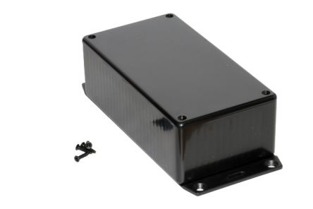 Hammond 1591 Series ABS General Purpose Enclosure, IP54, Flanged, 150 x 46 x 81mm [1591DF2SBK]; 228-7275