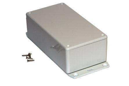 Hammond 1591 Series ABS General Purpose Enclosure, IP54, Flanged, 150 x 46 x 81mm [1591DF2SGY]; 228-7276