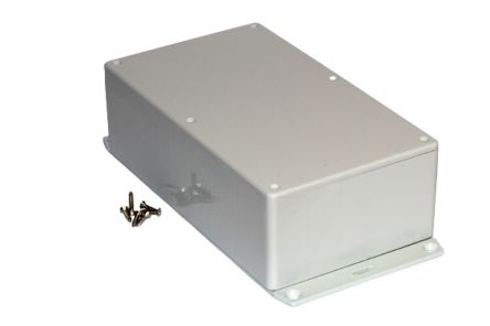 Hammond 1591 Series ABS General Purpose Enclosure, IP54, Flanged, 190 x 57 x 110mm [1591EF2SGY]; 228-7281
