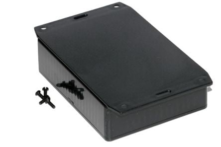 Hammond 1591 Series ABS General Purpose Enclosure, IP54, Flanged, 122 x 30 x 94mm [1591GF2BK]; 228-7283