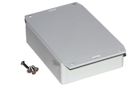 Hammond 1591 Series ABS General Purpose Enclosure, IP54, Flanged, 122 x 30 x 94mm [1591GF2GY]; 228-7284