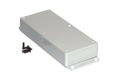 Hammond 1591 Series ABS General Purpose Enclosure, IP54, Flanged, 165 x 25 x 71mm [1591HF2GY]; 228-7290