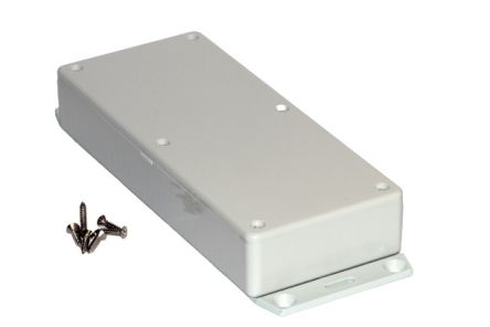 Hammond 1591 Series ABS General Purpose Enclosure, IP54, Flanged, 165 x 25 x 71mm [1591HF2SGY]; 228-7292