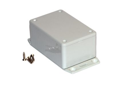 Hammond 1591 Series ABS General Purpose Enclosure, IP54, Flanged, 84 x 36 x 56mm [1591LF2GY]; 228-7296