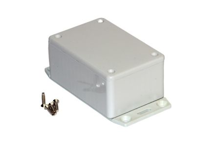 Hammond 1591 Series ABS General Purpose Enclosure, IP54, Flanged, 84 x 36 x 56mm [1591LF2SGY]; 228-7298