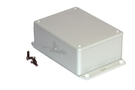 Hammond 1591 Series ABS General Purpose Enclosure, IP54, Flanged, 109 x 41 x 81mm [1591SF2GY]; 228-7303