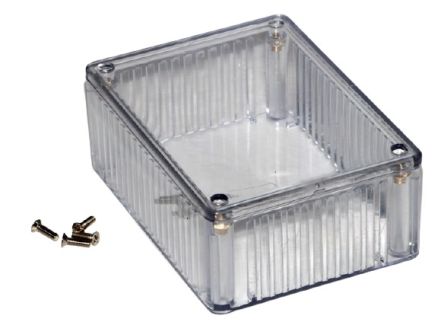 Hammond 1591 Series Polycarbonate General Purpose Enclosure, IP54, 109 x 41 x 81mm [1591STCL]; 228-7307
