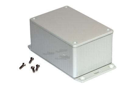 Hammond 1591 Series ABS General Purpose Enclosure, IP54, Flanged, 119 x 56 x 81mm [1591TF2GY]; 228-7309