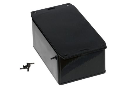 Hammond 1591 Series ABS General Purpose Enclosure, IP54, Flanged, 119 x 56 x 81mm [1591TF2SBK]; 228-7310