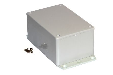 Hammond 1591 Series ABS General Purpose Enclosure, IP54, Flanged, 119 x 56 x 81mm [1591TF2SGY]; 228-7311