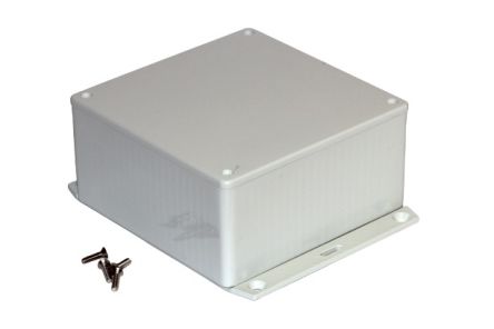 Hammond 1591 Series ABS General Purpose Enclosure, IP54, Flanged, 119 x 119 x 56mm [1591UF2GY]; 228-7314