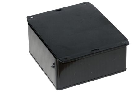 Hammond 1591 Series ABS General Purpose Enclosure, IP54, Flanged, 119 x 119 x 56mm [1591UF2SBK]; 228-7315